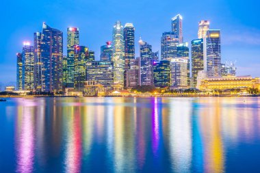 Singapur - 18 Ocak 2019: landma bina güzel mimari