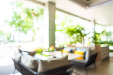 Soyut bulanıklık ve defocused açık büfe restoran ve kahve dükkanı CA