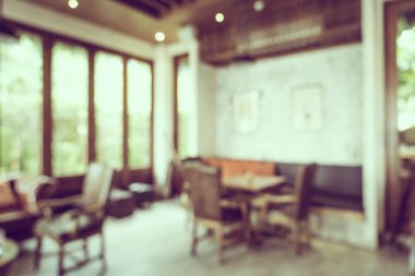 Soyut bulanıklık ve bulanık kahve dükkanı Cafe ve restoran interi