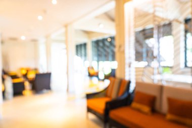 Görüntü bulanıklığı ve arka plan için otel lobisinin dışsal görünümü