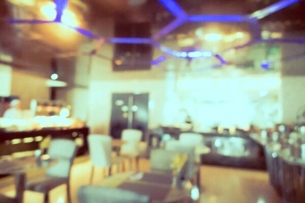 Abstract blur and defocus coffee shop cafe and restaurant interi