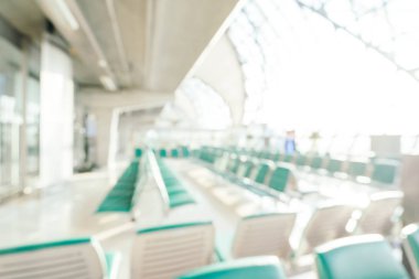 Soyut bulanıklık ve ufuk Havaalanı terminal iç