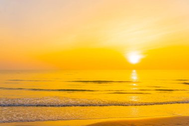 Güzel açık peyzaj tropikal doğa deniz ve plaj ile bir