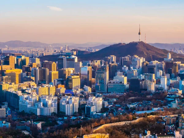 Bina Cityscape Seoul City güzel mimari