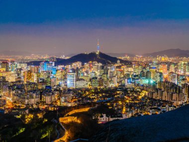 Bina Cityscape Seoul City güzel mimari