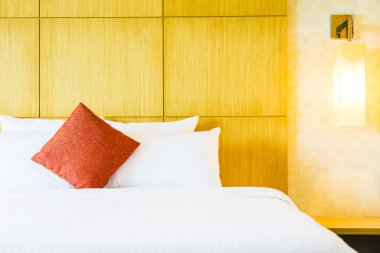 Beyaz rahat yastık Yatak Dekorasyon