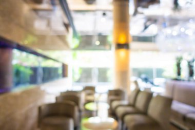 Görüntü bulanıklığı ve arka plan için otel lobisinin dışsal görünümü