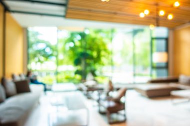 Otelde soyut bulanıklık ve defokus lobi dekorasyonu