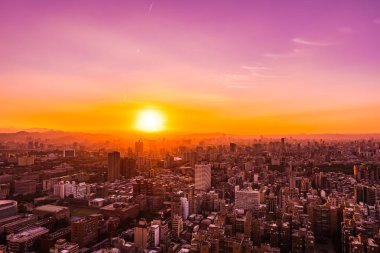 Taipei şehrinin güzel mimarisi