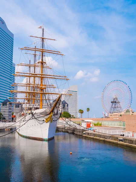YOKOHAMA JAPAN - JULY 25 2018 : Beautiful Nippon-maru A sailing — Stock Photo, Image
