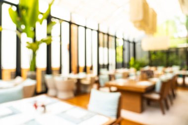 Soyut bulanıklık ve defodaklı kahve dükkanı ve büfe restoran