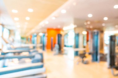 Soyut bulanıklık ve spor salonu iç fitness ekipmanları bulanıklaştırma