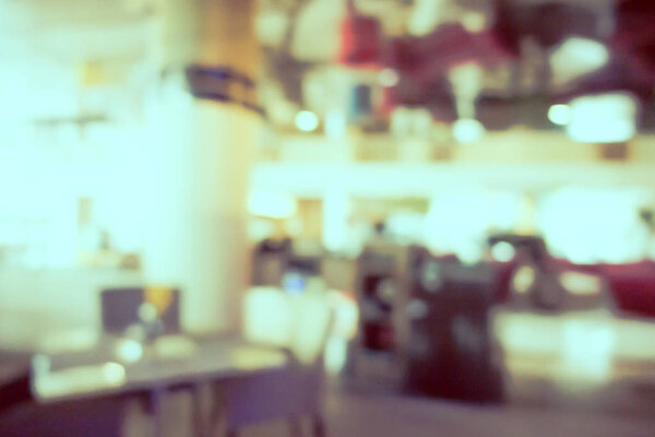 Abstract blur and defocus coffee shop cafe and restaurant interi