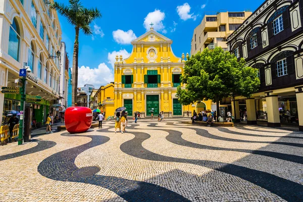 China, Macau - 6 de Setembro de 2018- Bonito e antigo buil arquitectónico — Fotografia de Stock