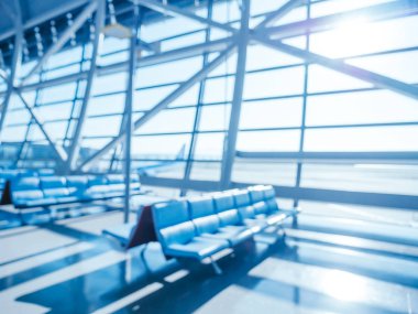 Soyut bulanıklık ve ufuk Havaalanı terminal iç