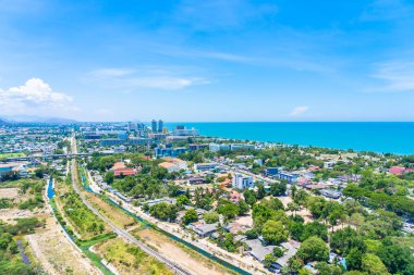 Güzel açık hava manzara ve hua hin şehir manzarası