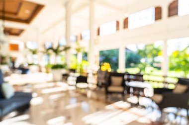 Soyut bulanıklık ve ufuk otel lobi iç