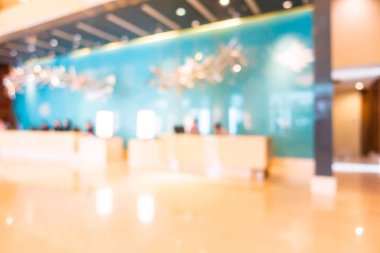 Otelde soyut bulanıklık ve defokus lobi dekorasyonu