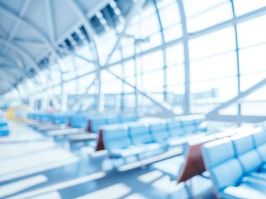 Soyut bulanıklık ve ufuk Havaalanı terminal iç