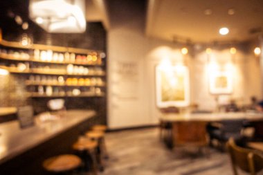 soyut bulanık kahve dükkanı iç mimarisi