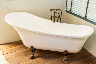 Güzel lüks elegance beyaz küvet dekorasyon iç b