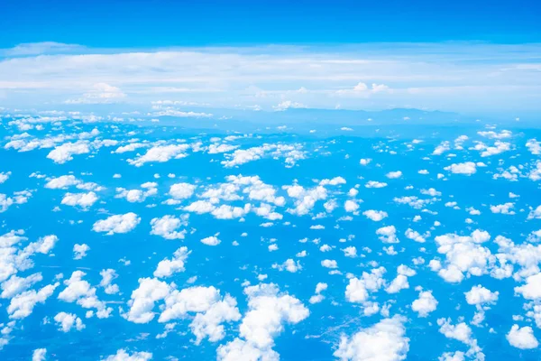 Aerial view of white cloud and blue sky — Stock Photo, Image