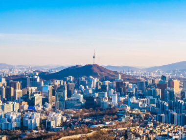 Bina Cityscape Seoul City güzel mimari