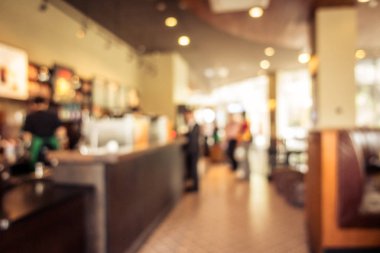 soyut bulanık kahve dükkanı iç mimarisi