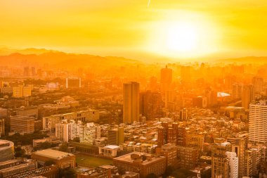 Taipei şehrinin güzel mimarisi