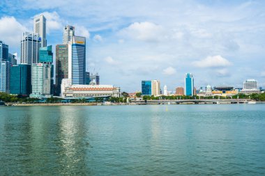 Singapur, 21 Ocak 2019: skyscra bina güzel mimari