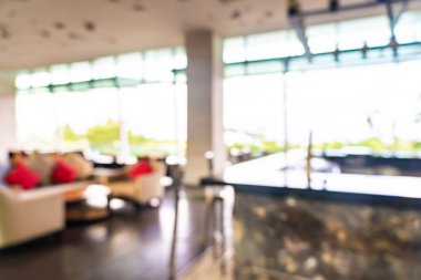 Soyut bulanıklık ve ufuk otel ve lobi iç