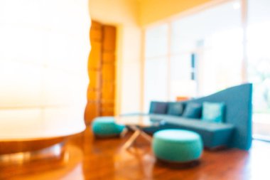 Otelde soyut bulanıklık ve defokus lobi dekorasyonu