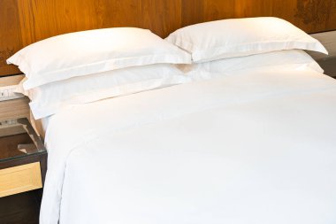 Beyaz rahat yastık Yatak Dekorasyon