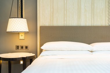 Beyaz rahat yastık Yatak Dekorasyon