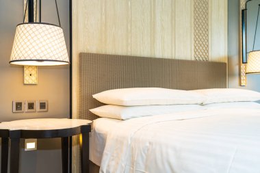 Beyaz rahat yastık Yatak Dekorasyon