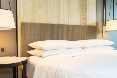 Beyaz rahat yastık Yatak Dekorasyon