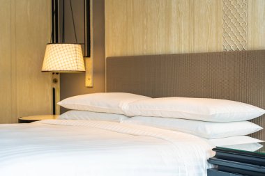 Beyaz rahat yastık Yatak Dekorasyon