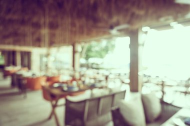 Soyut bulanıklık ve bulanık kahve dükkanı Cafe ve restoran interi