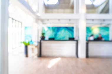 Görüntü bulanıklığı ve arka plan için otel lobisinin dışsal görünümü