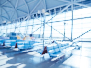 Soyut bulanıklık ve ufuk Havaalanı terminal iç
