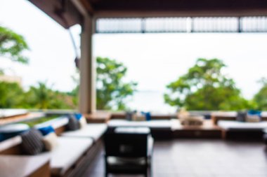 Soyut bulanıklık ve defocused açık büfe restoran ve kahve dükkanı CA