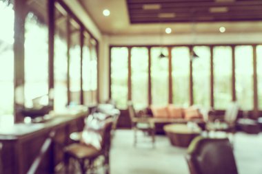 Soyut bulanıklık ve bulanık kahve dükkanı Cafe ve restoran interi