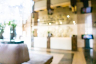 Görüntü bulanıklığı ve arka plan için otel lobisinin dışsal görünümü
