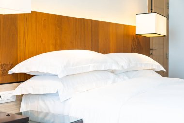 Beyaz rahat yastık Yatak Dekorasyon