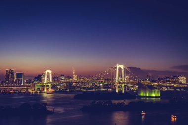 Bina Cityscape rai ile tokyo şehrinin güzel mimari