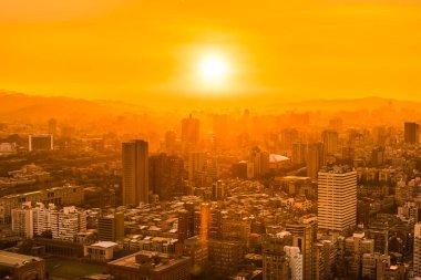 Taipei şehrinin güzel mimarisi