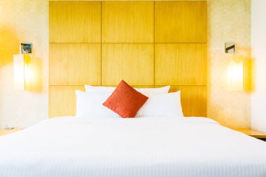 Beyaz rahat yastık Yatak Dekorasyon