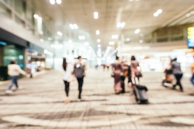 Soyut bulanıklık ve ufuk changi Havaalanı terminal iç