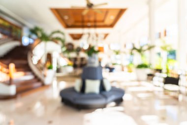 Soyut bulanıklık ve ufuk otel lobi iç