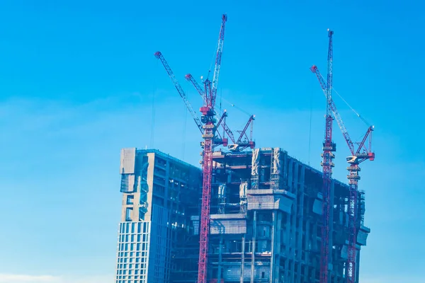 Estaleiro de construção de gruas — Fotografia de Stock